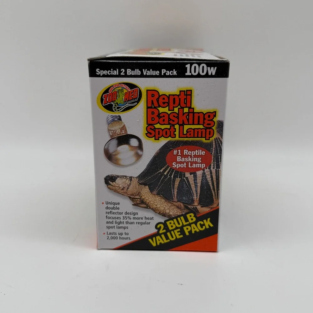 Zoo Med Repti Basking Spot Lamp 2 Bulb Value Pack 100W SL2-100 UVA Heat Light
